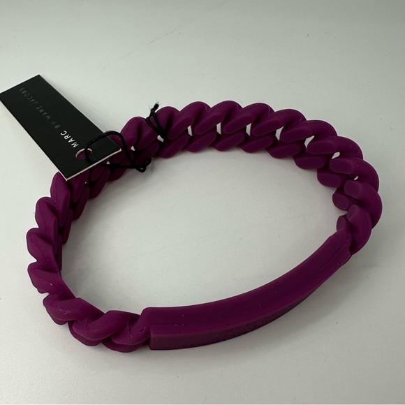 Marc by Marc Jacobs Purple Braided Silicone Bracelet NWT - Picture 4 of 6